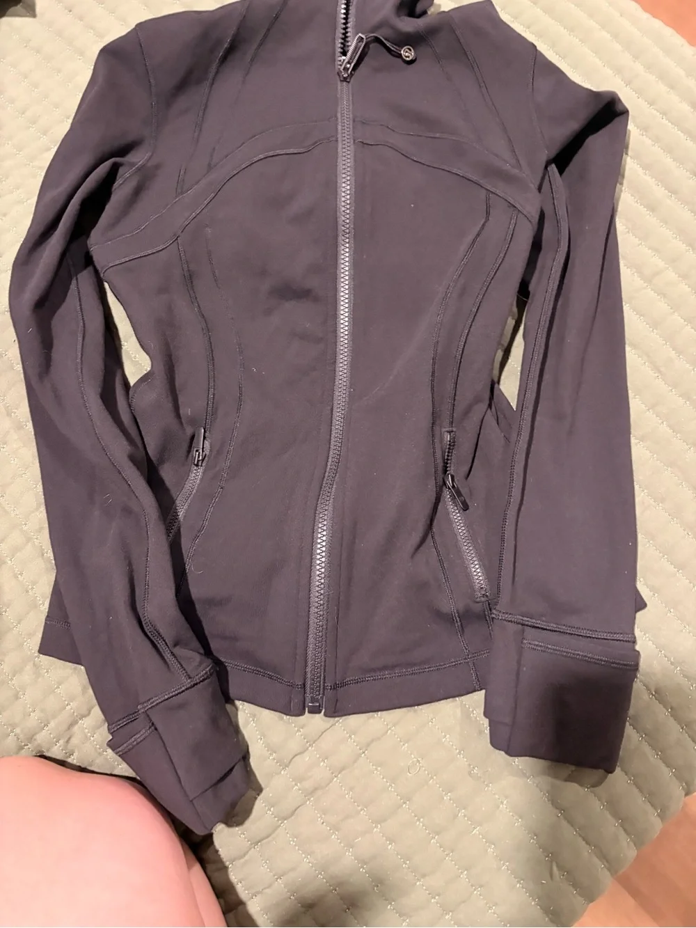 lululemon athletica Black Fitted Zip-Up Utility Jacket
